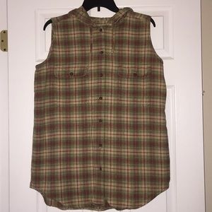 Abercrombie and Fitch Retro Plaid Flannel Hoodie Shirt